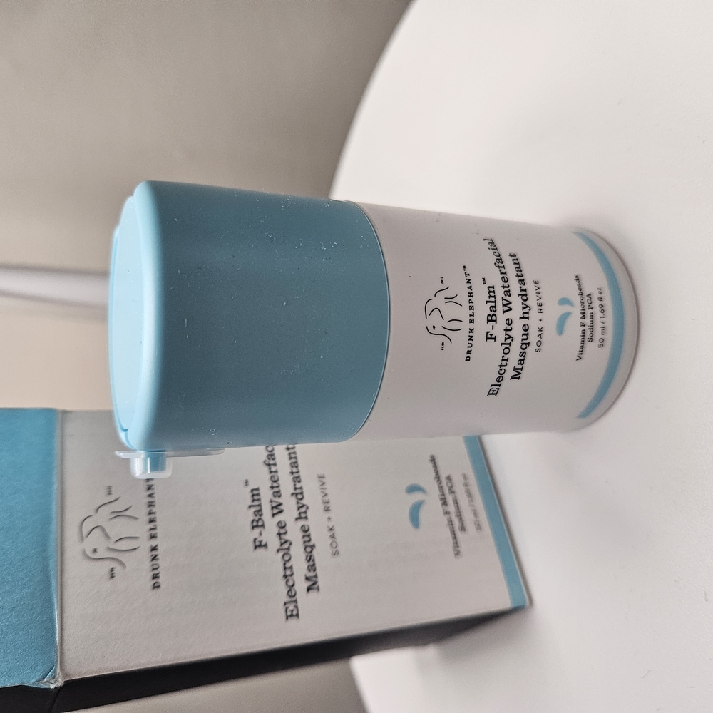 Drunk Elephant F-Balm Hydration Mask in Blue and White